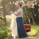 Pantalon Briac - lin stone wash Brume d’Azur - Quintessence