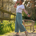 Pantalon Briac - lin stone wash celadon - Quintessence