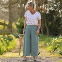 Pantalon Briac - lin stone wash celadon - Quintessence