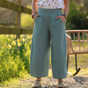 Pantalon Briac - lin stone wash celadon - Quintessence