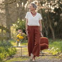 Pantalon Briac - lin terracotta - Quintessence
