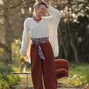 Pantalon Briac - lin terracotta - Quintessence