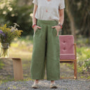 Pantalon Briac - lin vert pomme - Quintessence