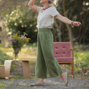 Pantalon Briac - lin vert pomme - Quintessence