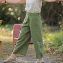 Pantalon Briac - lin vert pomme - Quintessence