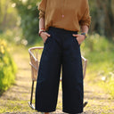 Pantalon Briac - sergé de coton bleu marine - Quintessence