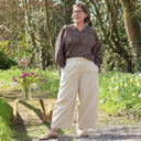 Pantalon Briac - sergé de coton bleu marine - Quintessence