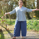 Pantalon Briac - sergé de coton bleu marine - Quintessence