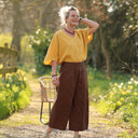 Pantalon Briac sergé de coton chocolat | Quintessence
