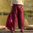 Pantalon Briac Sergé de coton grenat | Quintessence