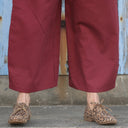 Pantalon Briac Sergé de coton grenat | Quintessence