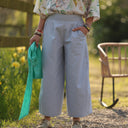 Pantalon Briac - sergé de coton gris nuage - Quintessence