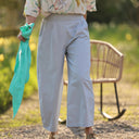 Pantalon Briac - sergé de coton gris nuage - Quintessence