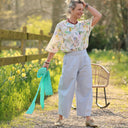 Pantalon Briac - sergé de coton gris nuage - Quintessence