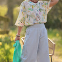 Pantalon Briac - sergé de coton gris nuage - Quintessence