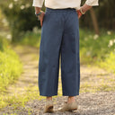 Pantalon Briac - Sergé de coton indigo - Quintessence