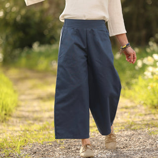 Pantalon Briac - Sergé de coton indigo