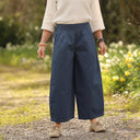 Pantalon Briac - Sergé de coton indigo - Quintessence