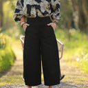 Pantalon Briac sergé de coton noir | Quintessence