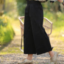 Pantalon Briac - sergé de coton noir - Quintessence