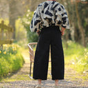 Pantalon Briac sergé de coton noir | Quintessence