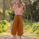 Pantalon Briac - sergé de coton ocre - Quintessence