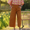 Pantalon Briac - sergé de coton ocre - Quintessence