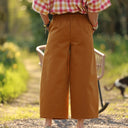Pantalon Briac - sergé de coton ocre - Quintessence