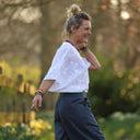 Pantalon Briac - toile de coton bleu ardoise - Quintessence