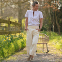 Pantalon Briac toile de coton écru | Quintessence