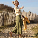Pantalon Briac Toile de coton Olive | Quintessence