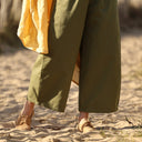 Pantalon Briac Toile de coton Olive | Quintessence