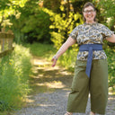 Pantalon Briac Toile de coton Olive vue détail | Quintessence