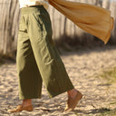 Pantalon Briac - Toile de coton Olive - Quintessence