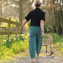 Pantalon Briac - toile de coton vert frais - Quintessence