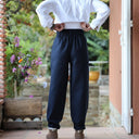 Pantalon Brieuc sergé tailleur marine - Quintessence