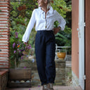 Pantalon Brieuc sergé tailleur marine - Quintessence