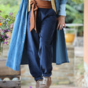 Pantalon Brieuc velours côtelé bleu marine - Quintessence
