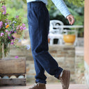 Pantalon Brieuc velours côtelé bleu marine - Quintessence