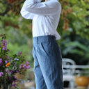 Pantalon Brieuc velours côtelé bleu nuage - Quintessence