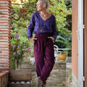 Pantalon Brieuc velours côtelé bordeaux - Quintessence