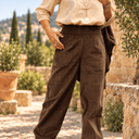 Pantalon Brieuc velours côtelé chocolat - Quintessence