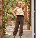 Pantalon Brieuc velours côtelé chocolat - Quintessence