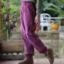 Pantalon Brieuc velours côtelé framboise - Quintessence