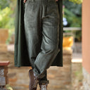 Pantalon Brieuc velours côtelé kaki - Quintessence