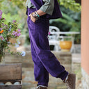 Pantalon Brieuc velours côtelé prune - Quintessence