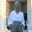 Pantalon César - tartan de coton acidulé - Quintessence