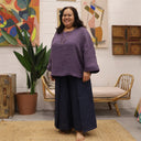 Pantalon drapé Mathilde - lin ocre - Quintessence