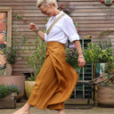 Pantalon drapé Mathilde - lin ocre - Quintessence