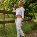 Pantalon Eliot - Lin blanc - Quintessence